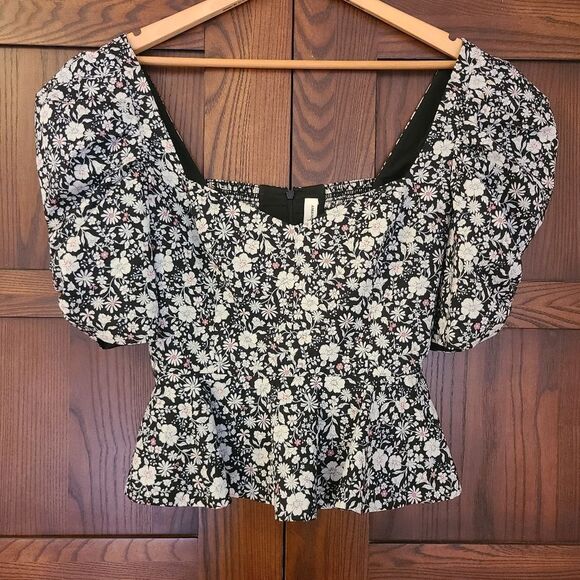 Amanda Uprichard Natasha Top in Leola Floral Size Large - Picture 2 of 9